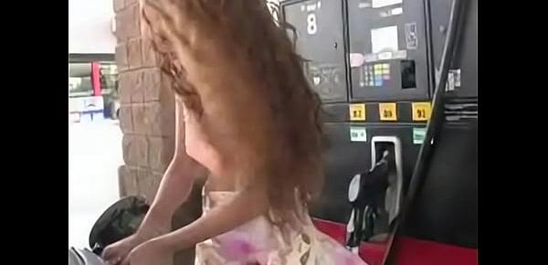  Outdoor fun at gas station